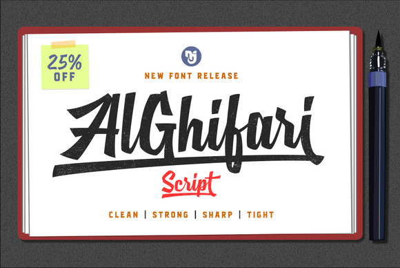 AlGhifari Script: A Modern Brush Script for Bold Typography
