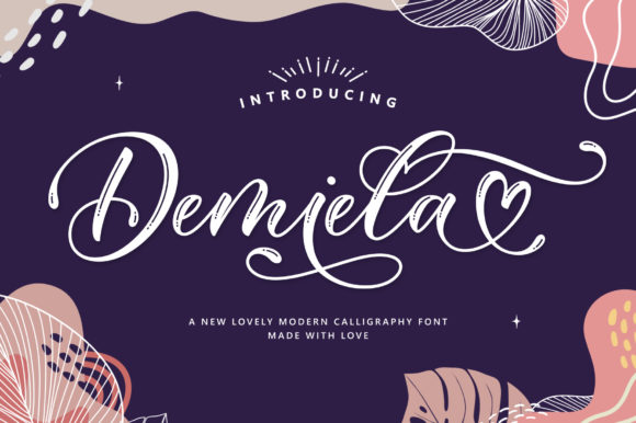 Demiela Script: A Sweet Calligraphy Font for Elegant Projects
