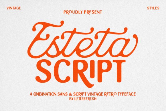 Esteta Script Duo: A Bold Retro Typeface for Modern Design