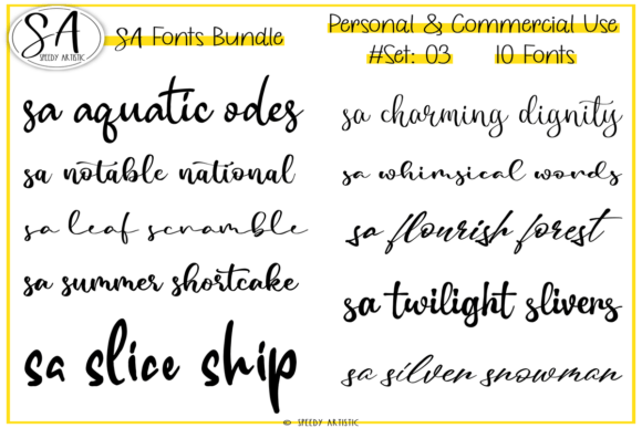 Exploring the Artistic Versatility of Script and Handwritten Bundle 3