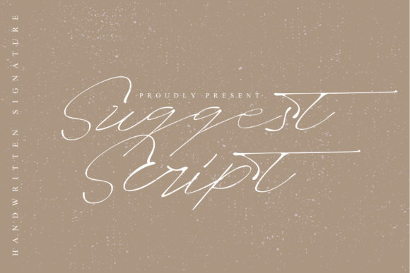Suggest Script: A Handwritten Font for Elegant Branding